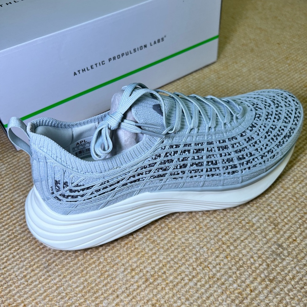 APL TechLoom Zipline Running Shoes – Lightweight Grey Knit Sneakers (Size 10.5)